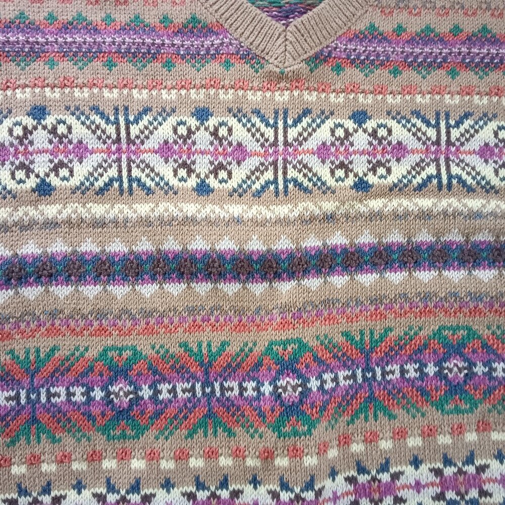 Lauren Ralph Lauren Fair Isle Cotton Vest 2XL NWT - Picture 5 of 5